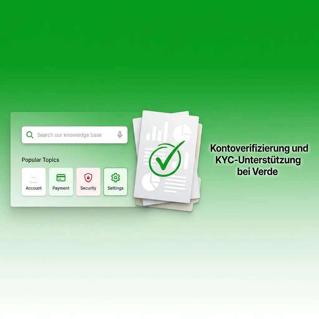 Kontoverifizierung bei Verde: KYC-Prozess mit Ausweisdokument und Adressnachweis für sicheren Zugang
