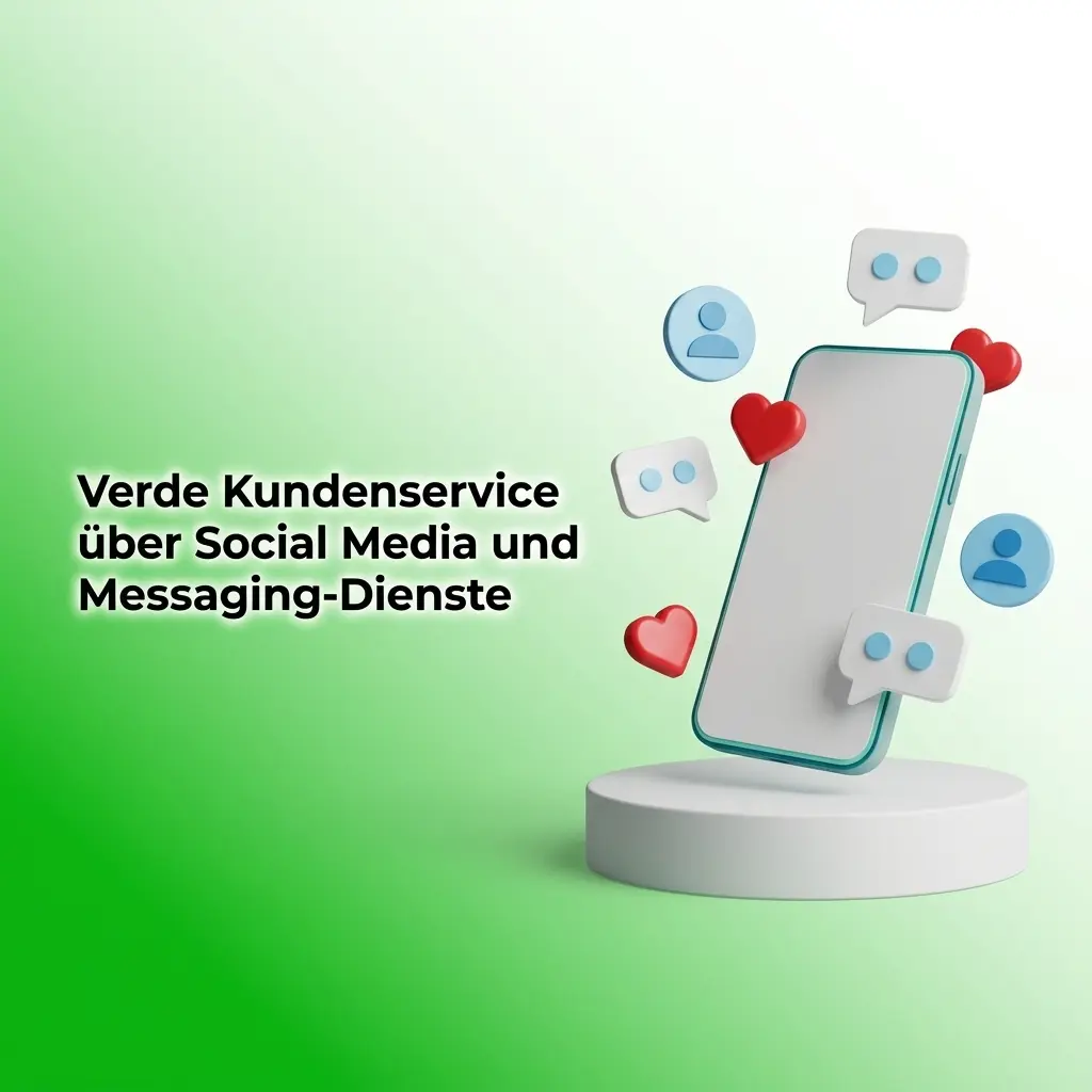 Verde Kundenservice via Social Media: Telegram, Facebook, X und WhatsApp für informelle Anfragen und allgemeine Fragen.