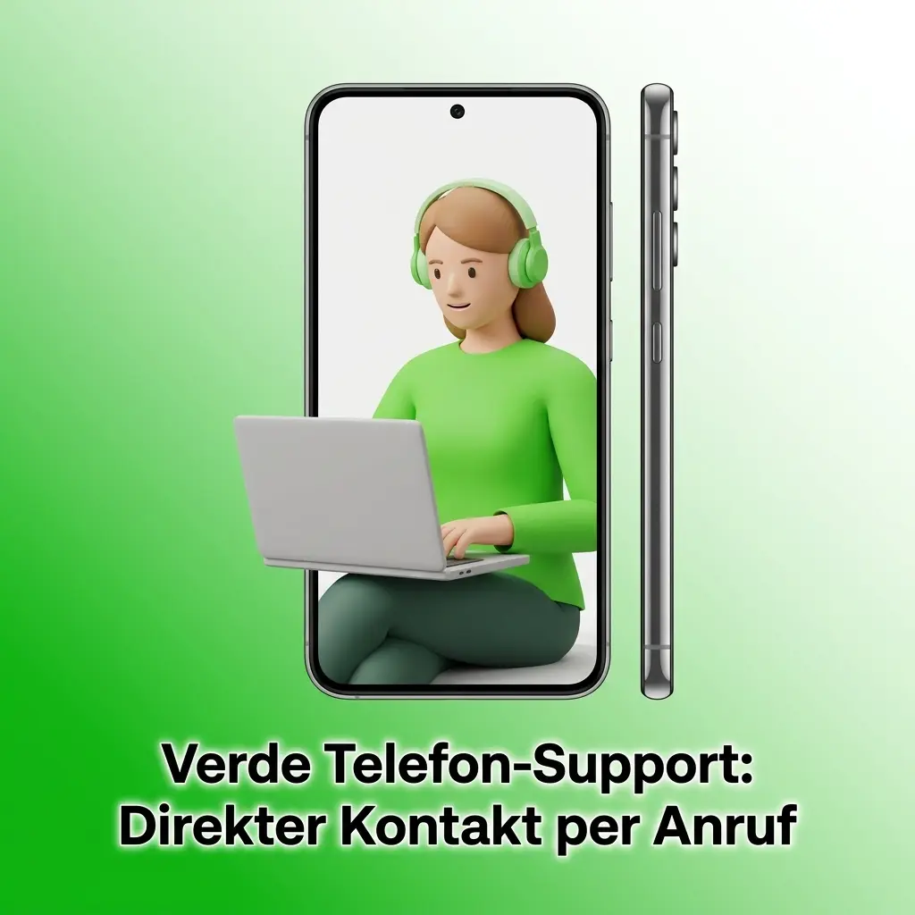 Verde Telefon-Support: Direkter Kontakt mit dem Kundendienst per Anruf, Hotline Mo–Fr 09–22 Uhr