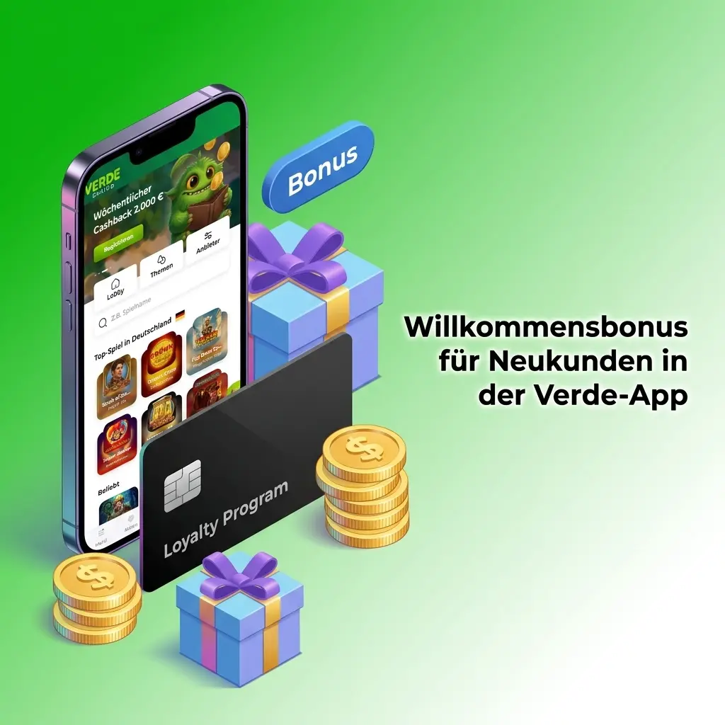 Verde-App Willkommensbonus: 100% bis 1.200 EUR + 220 Freispiele oder 100% bis 600 EUR für Sportwetten