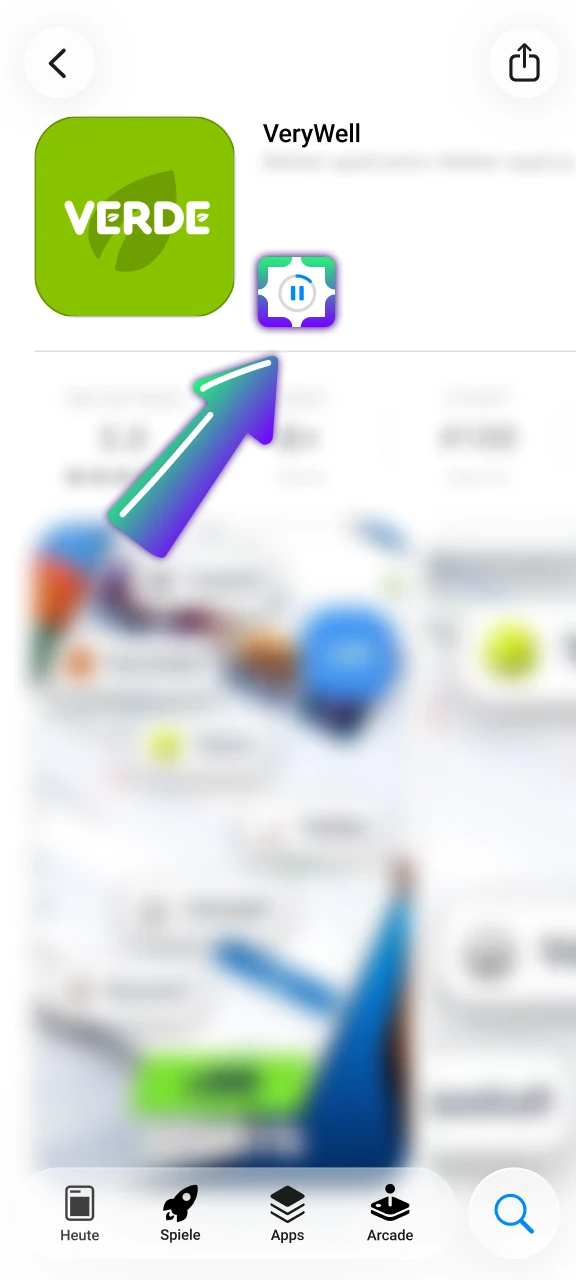 Bestätige den Vorgang mit der Apple ID für die Verde Casino iOS-App.