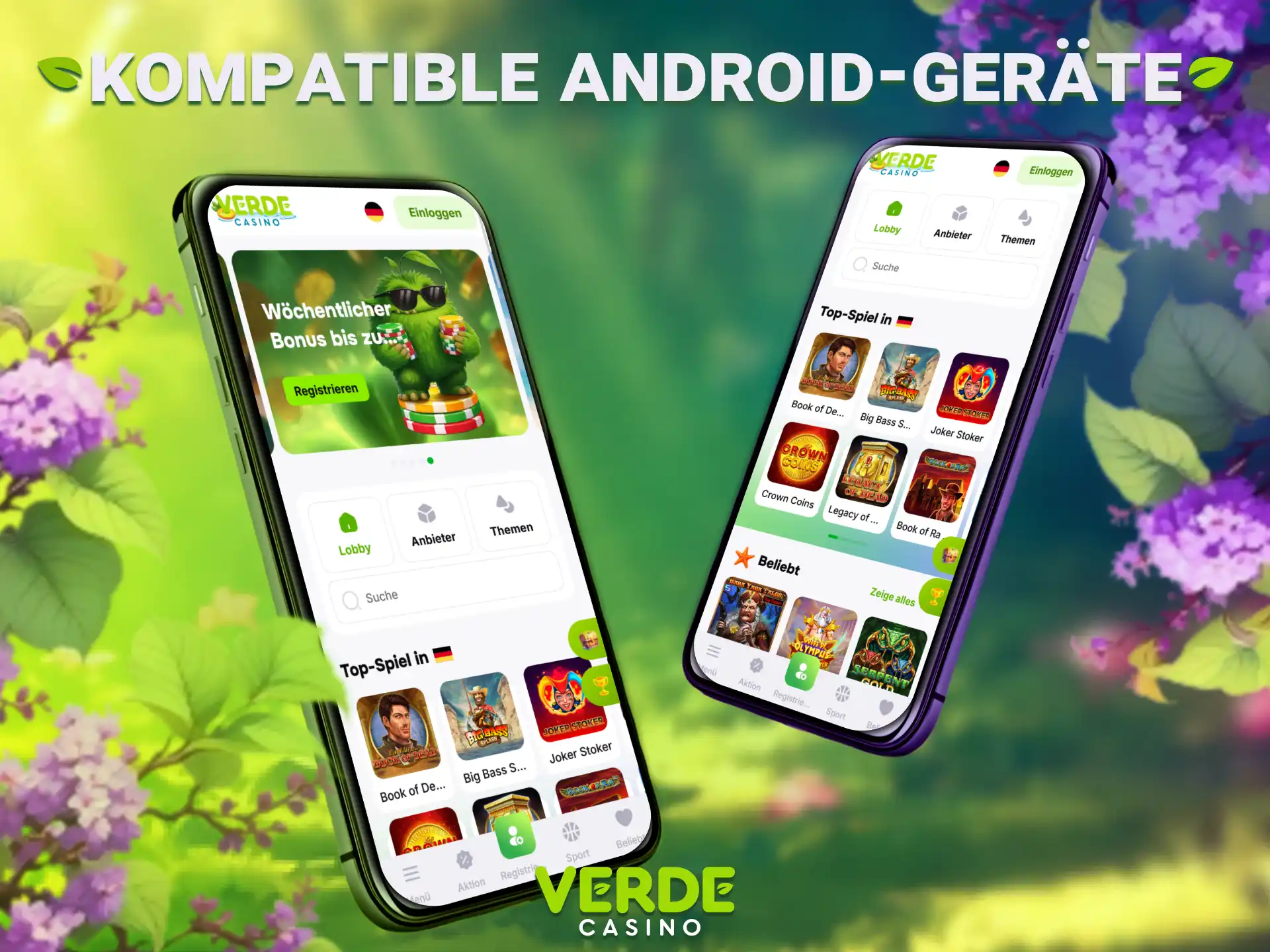 Prüfe dein Smartphone für die Verde Casino Mobile App Nutzung.