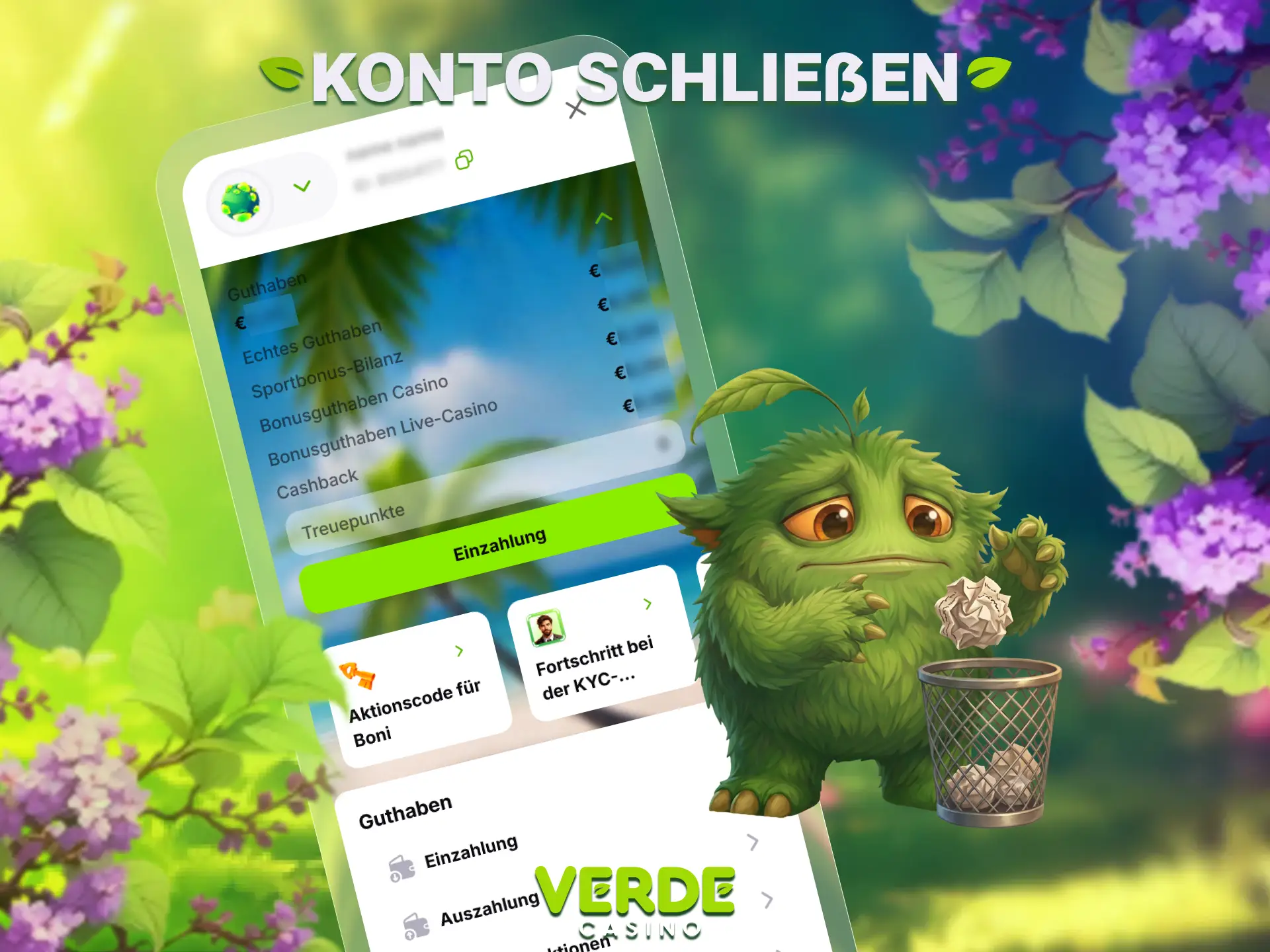 Schließen Sie Ihr Verde Casino Konto schnell und befolgen Sie den einfachen Prozess.