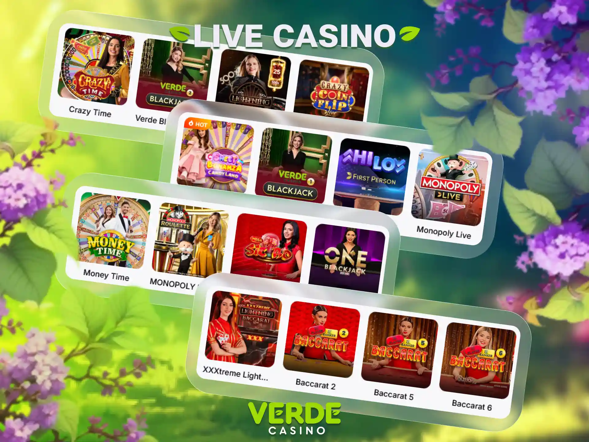 Spielen Sie Live Casino Spiele bei Verde Casino Deutschland und gewinnen Sie echte Preise.