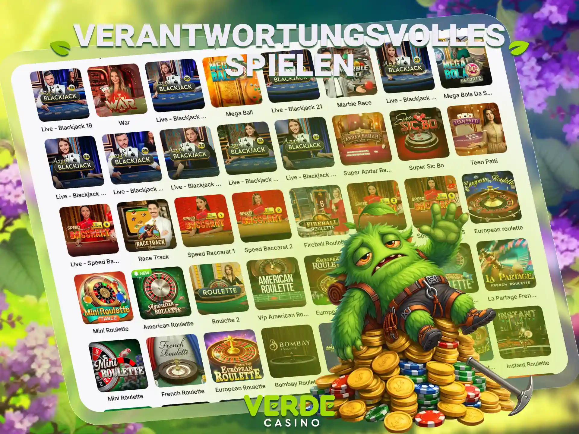 Informieren Sie sich über verantwortungsvolles Spielen beim sicheren Verde Casino Anbringer.