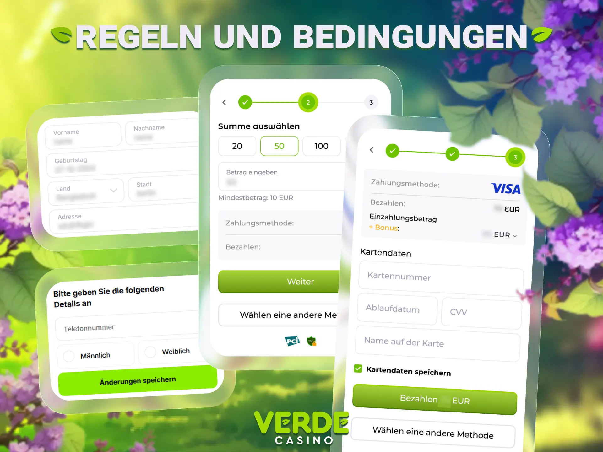 Lies die Verde Casino Auszahlungsbedingungen und spiele sicher um echtes Geld.
